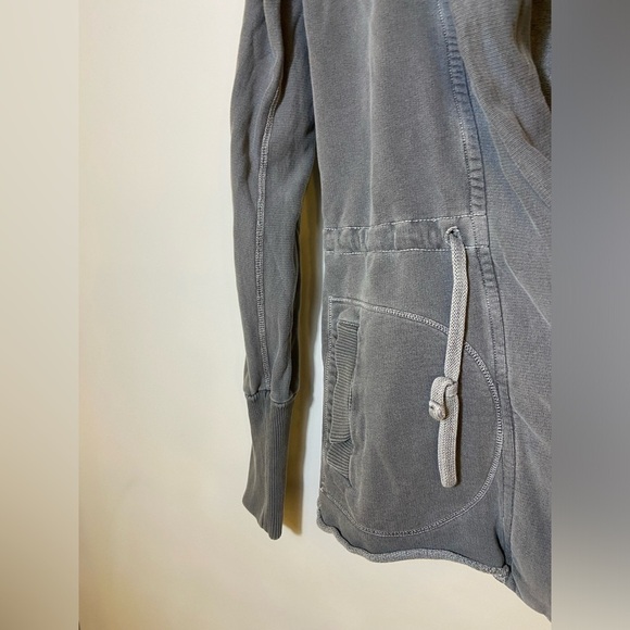 Standard James Perse Cardigan Women 1 Gray Open Front Jacket Shawl Collar - Picture 5 of 10